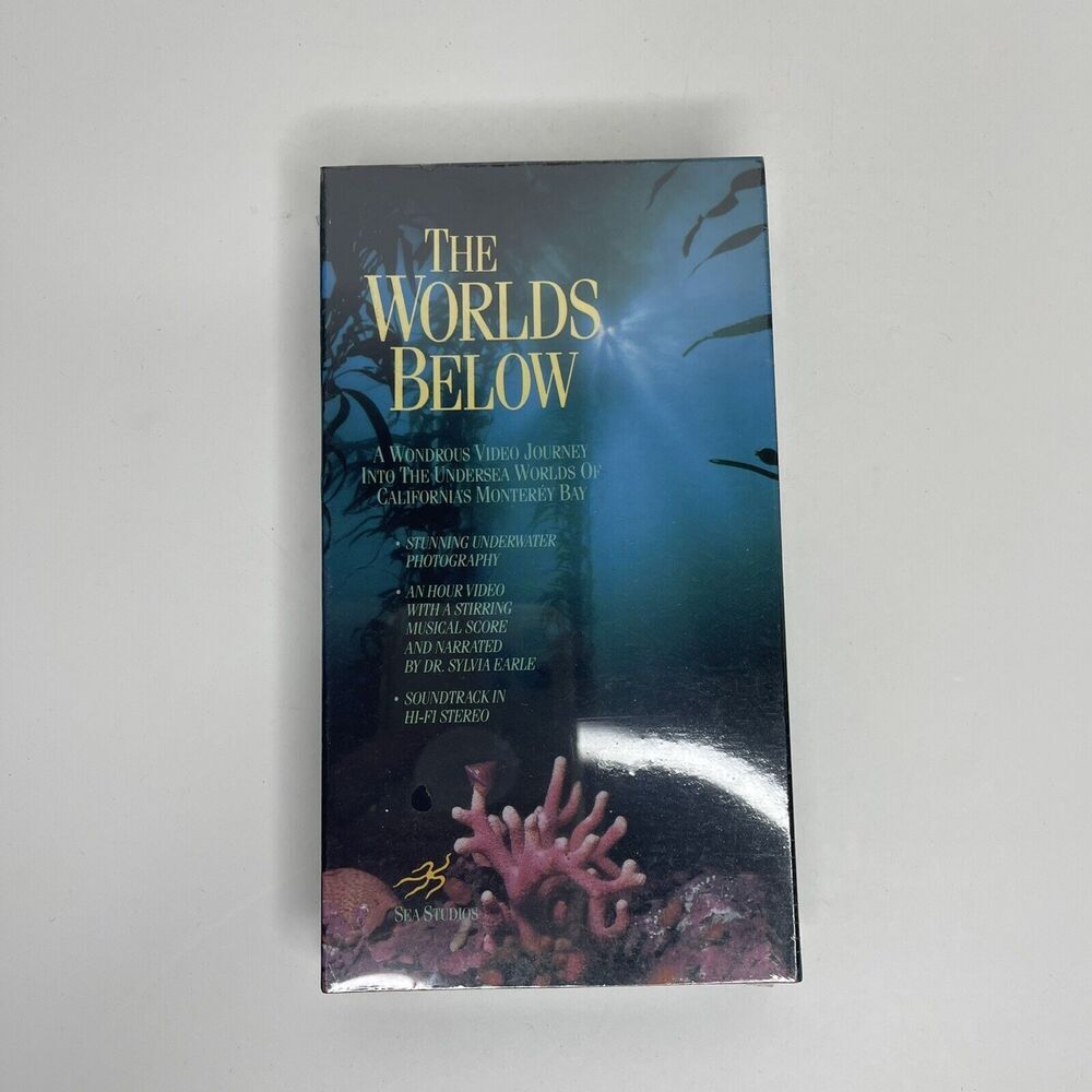The Worlds‎ Below VHS Sea Studios Californias Montereys Bay SEALED Ocean Educate